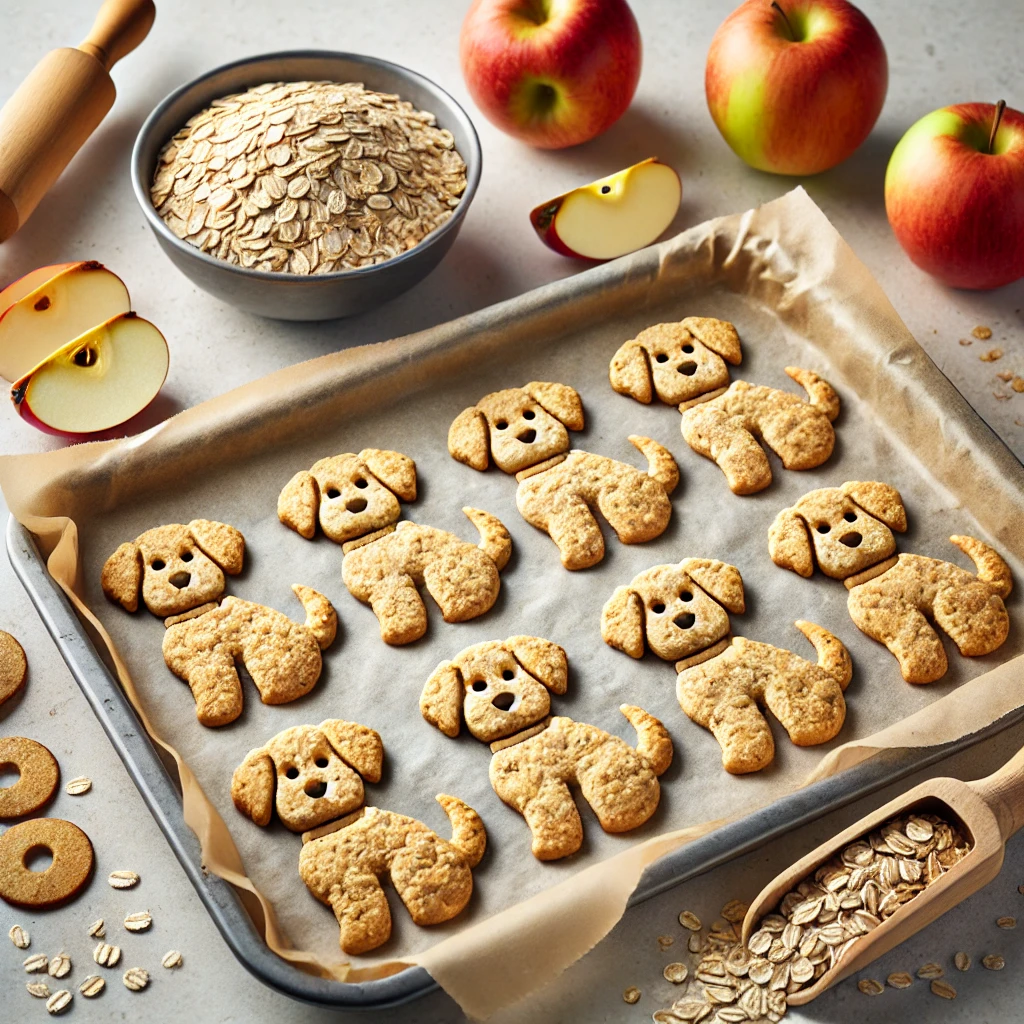 Apple and Oat Dog Cookies