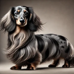 Classic Long-Haired Dapple Dachshund