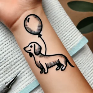 Dachshund Balloon Tattoo