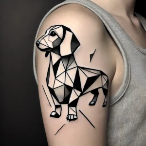 Geometric Dachshund Design