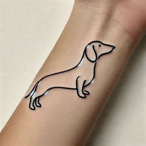 Minimalist Dachshund Outline