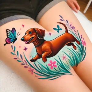 Playful Dachshund Scene