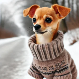 Stylish Chiweenie in a Sweater