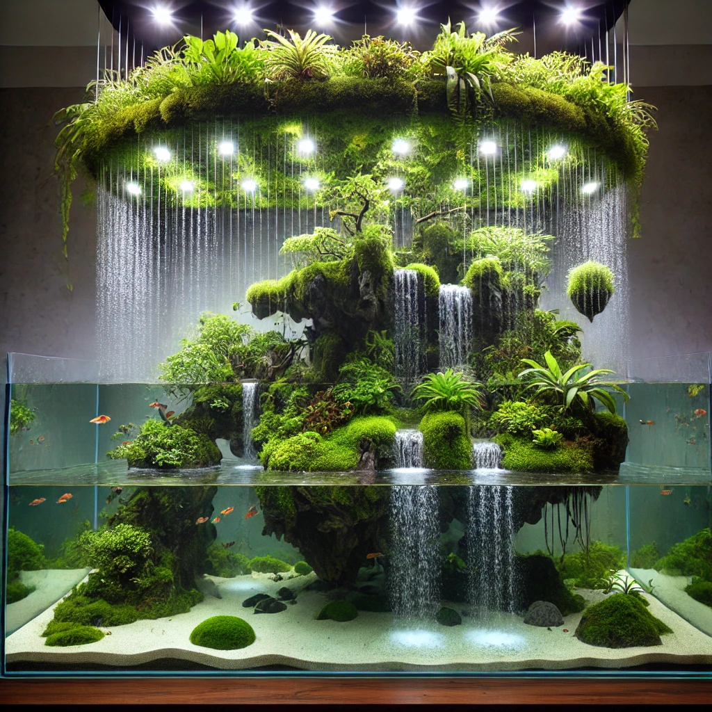 Aquarium with a Floating Island