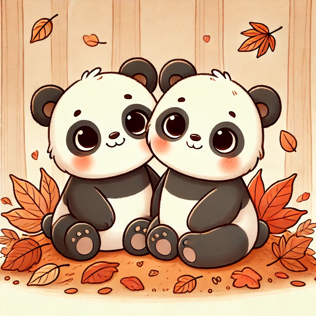 Autumn Panda Love