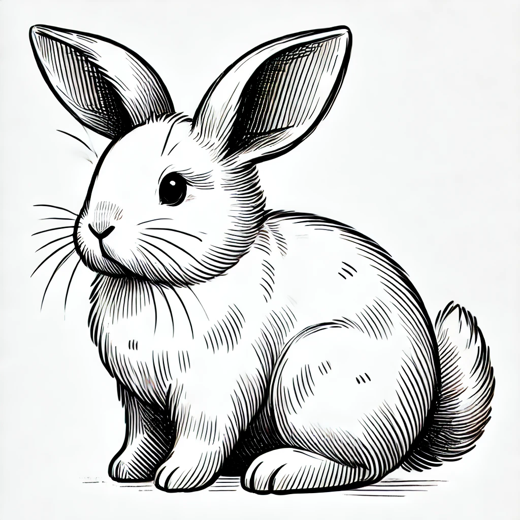 Cute Rabbit Drawing