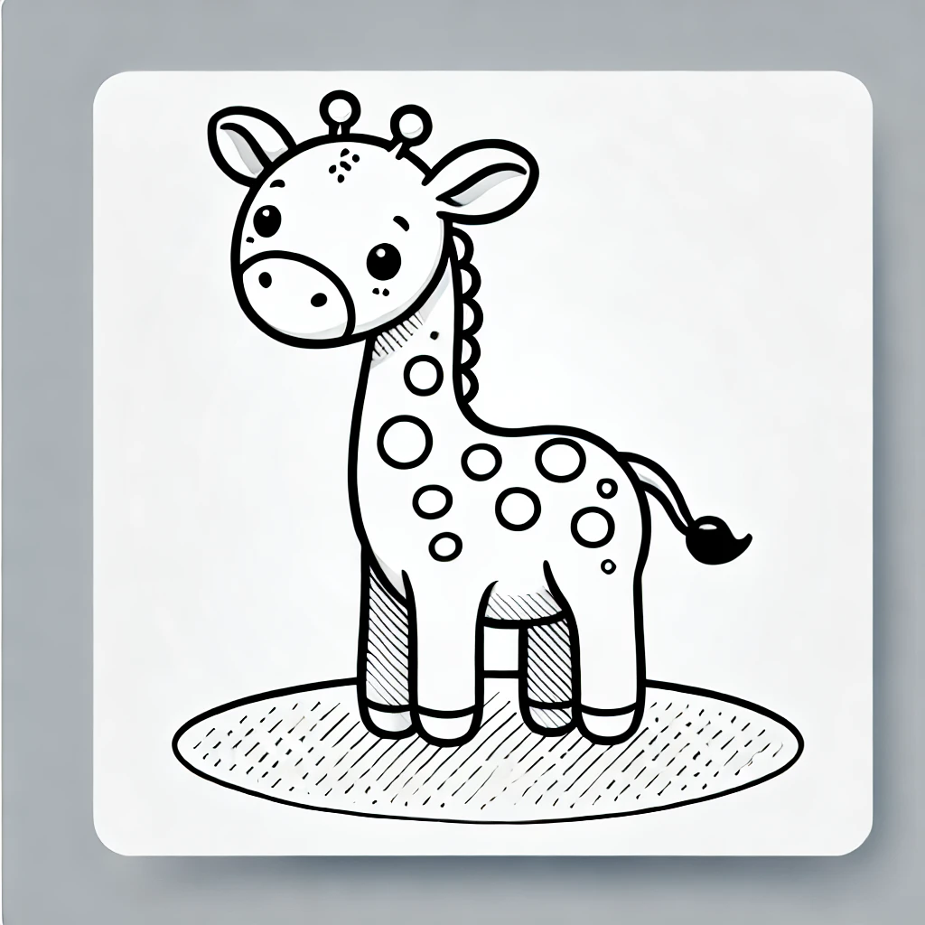 Easy Giraffe Sketch