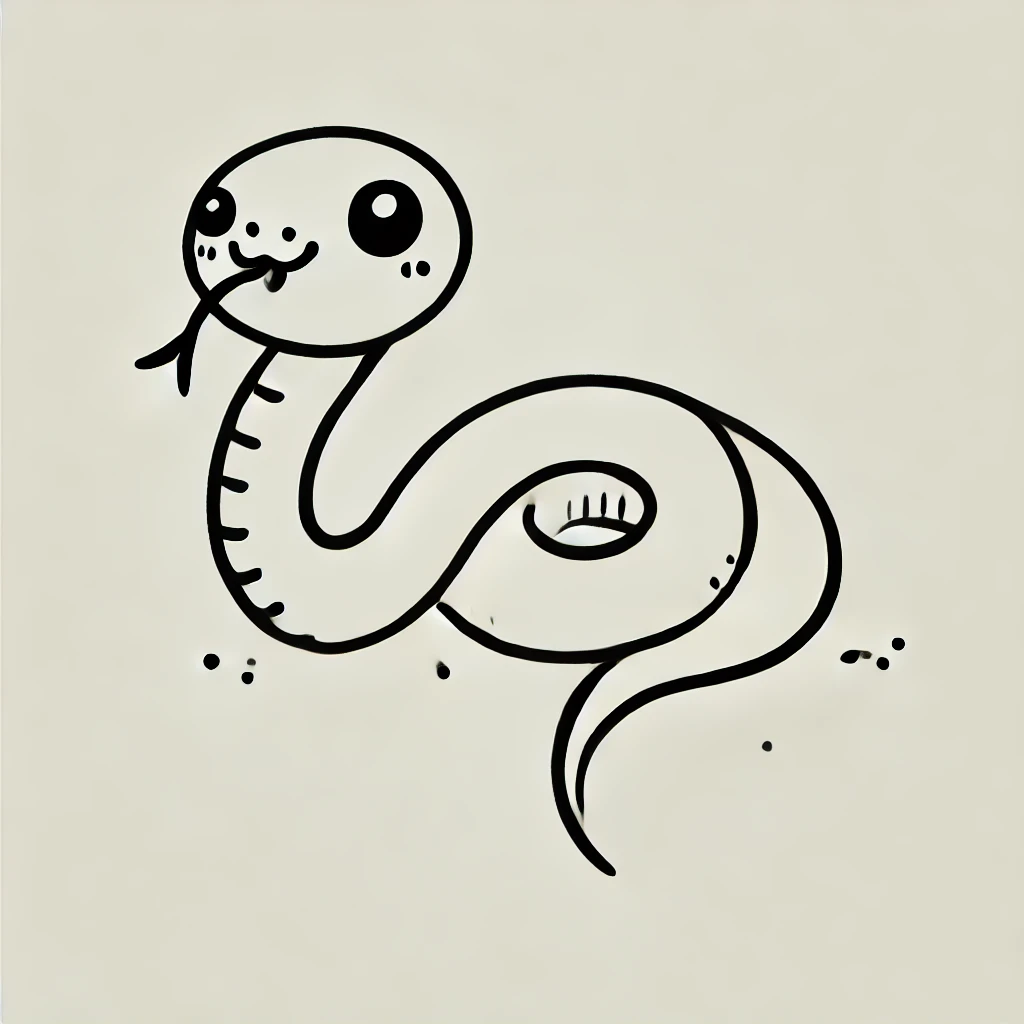 Easy Snake Drawing