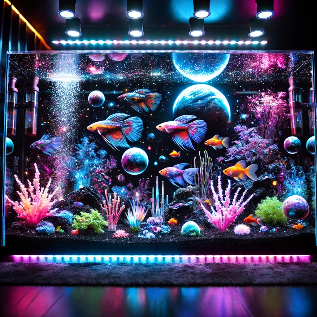 Galaxy-Themed Aquarium