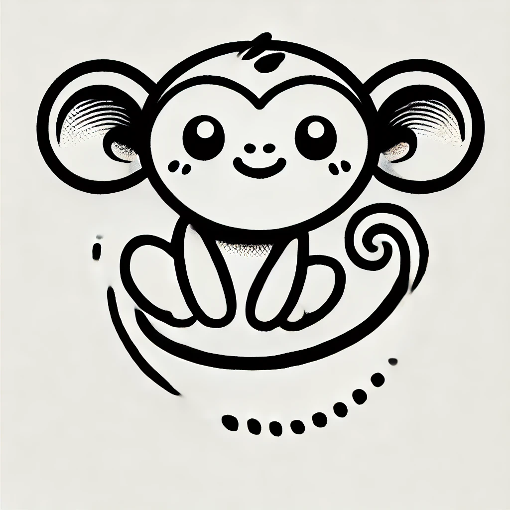 Simple Monkey Drawing