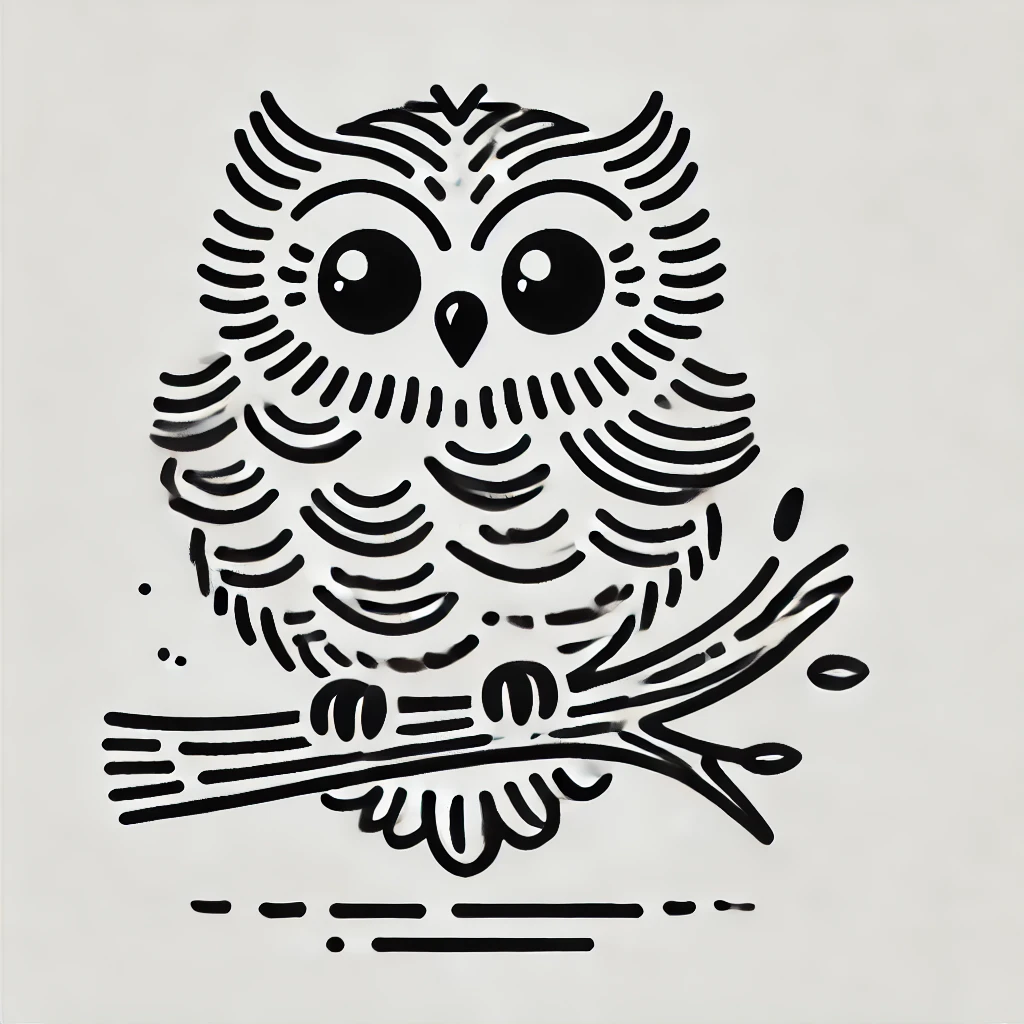 Simple Owl Drawing