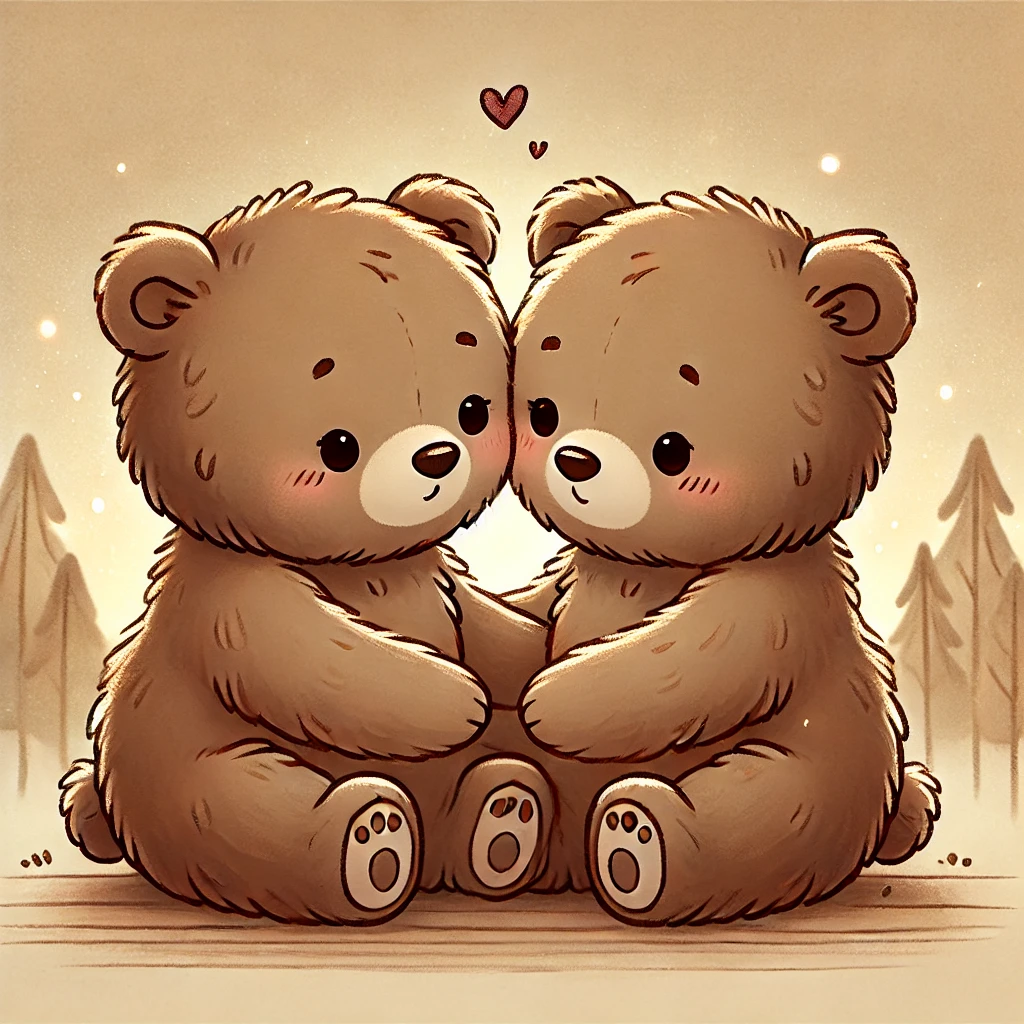 Snuggly Brown Bear Couple